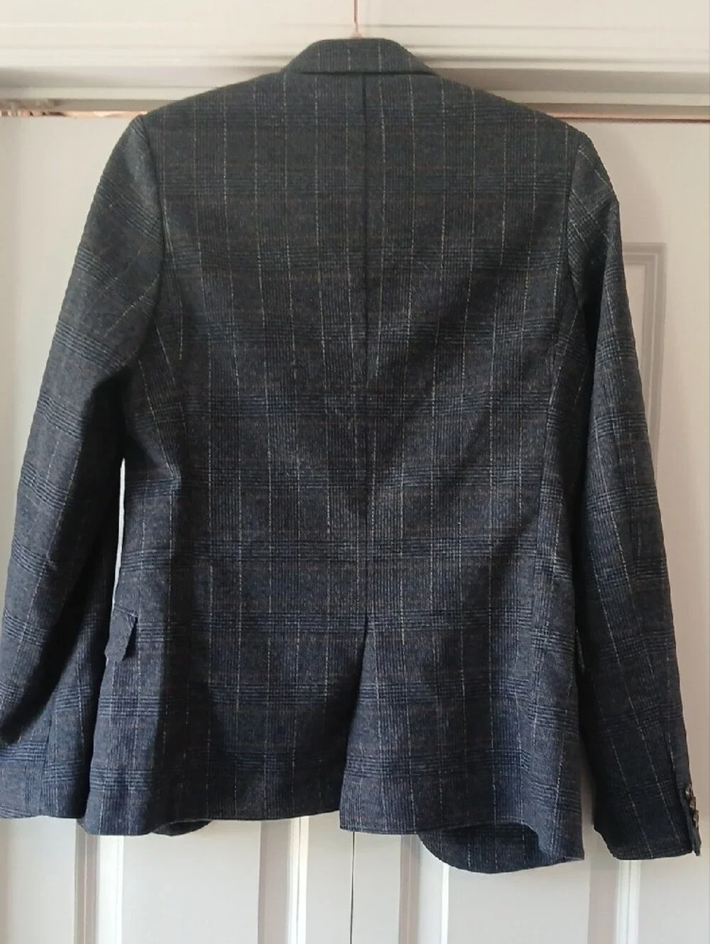 Appaman Navy & Gray Plaid Boys Size 16 Sport Coat Preppy